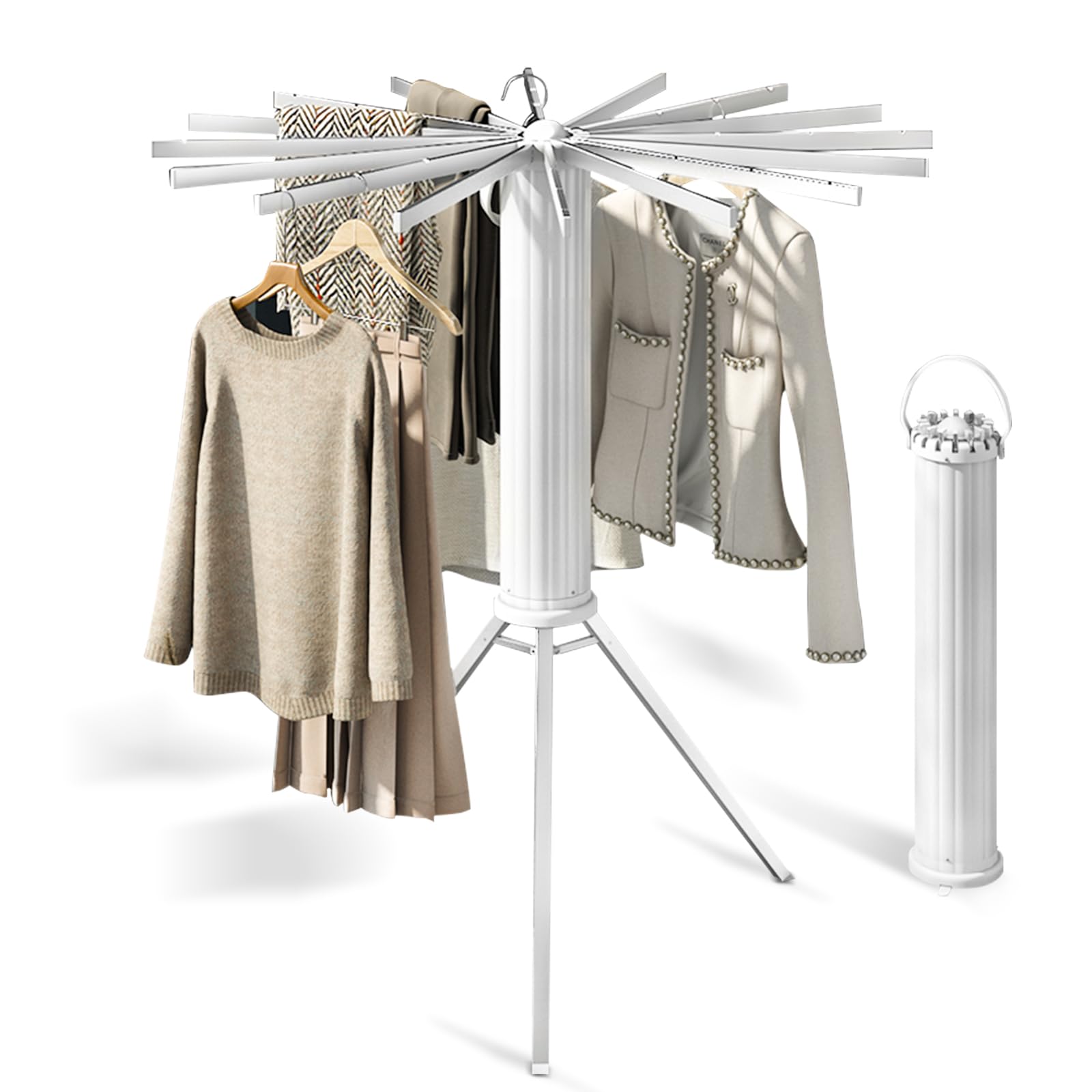 Rolling Clothes Rack Rigwarl Octopus Clothes Drying Rack, Space