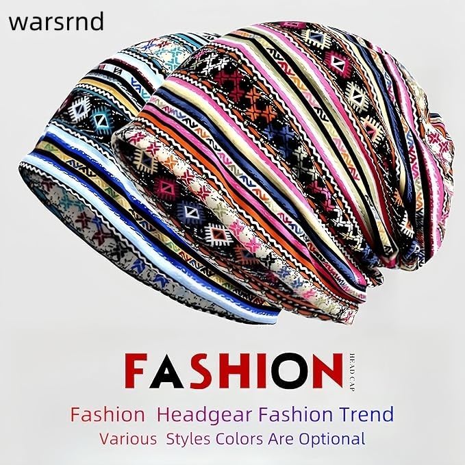 Women's Slouchy Beanie Hat Chemo Caps Cancer Headwear Hats Turban Baggy Sleeping Cap Boho Hats - Image 6