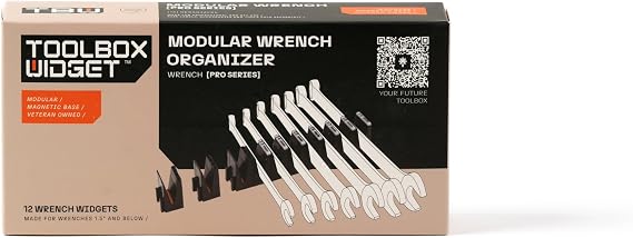 ToolBox Widget Wrench Organizer Pro Series 4.0 Magnetic Wrench Holders for Tool Drawer Modular Toolbox Organizer System Tool Storage for Professional & DIY Mechanics - 1 Pack, 12 Holders