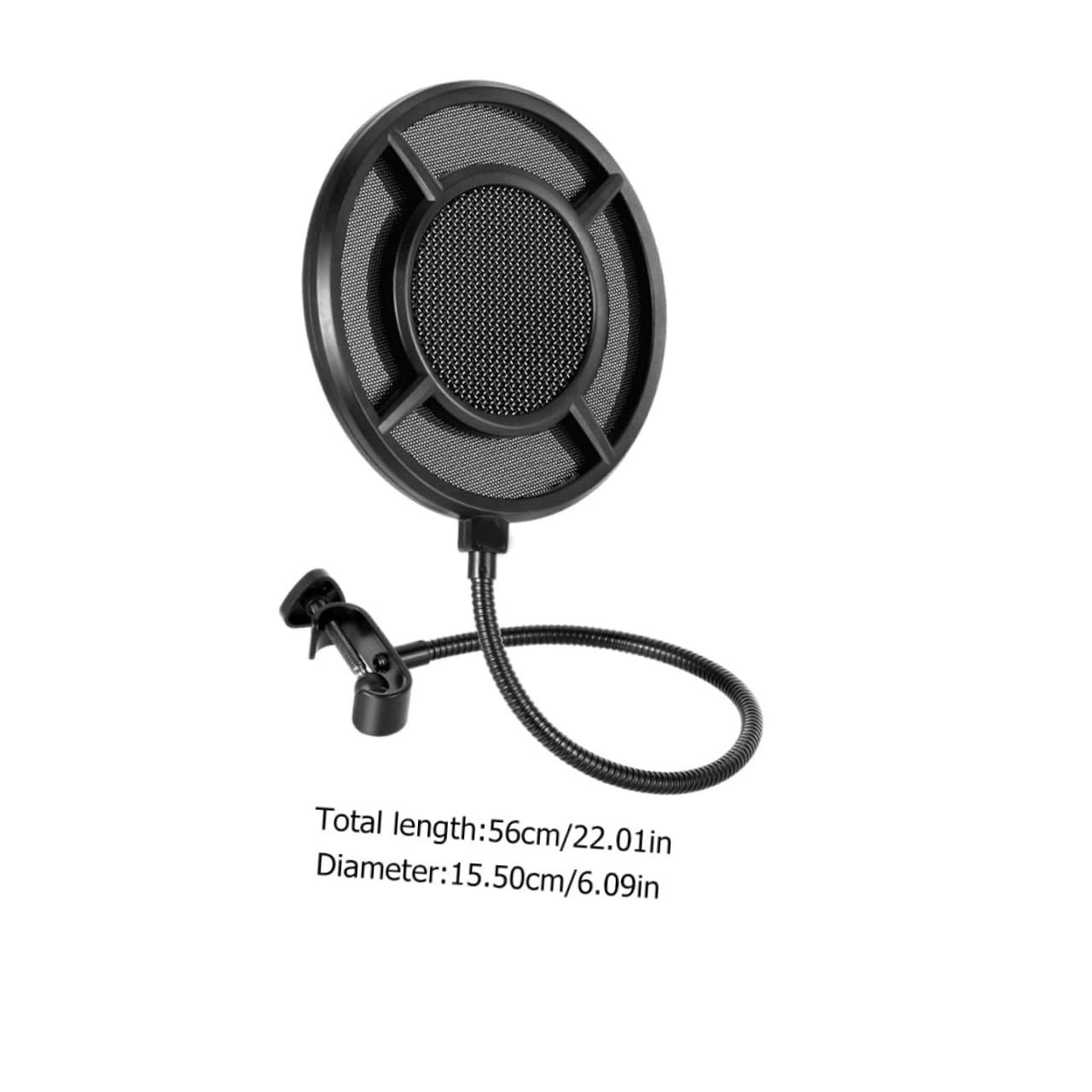 Protector de Micrófono Antiviento Negro Filtro de Pantalla para Saliva y Ruido Cubierta Resistente y Giratoria para Transmisión y Grabación Uso Profesional para Cantantes y