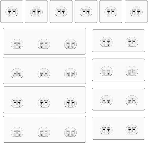 Miniatura 8 de MIUTME Paquete de 4 ganchos adhesivos de repuesto para regadera, ganchos adhesivos transparentes fuertes, tiras de ducha impermeables, sin taladrar,