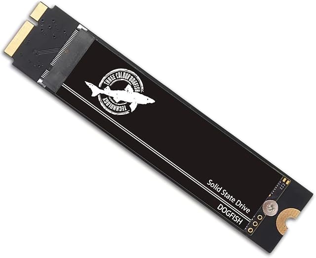 Dogfish 256GB SSD Solid State Drive pour MacBook Air 2012 A1465 (EMC 2558), A1466 (EMC 2559) Amélioration de grande capacité (256GB) (OS Pré-Instaluté)