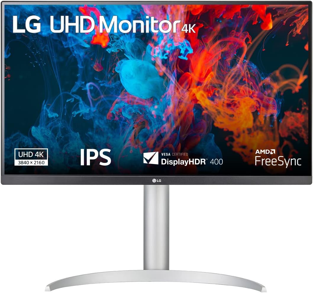 LG 27UP650P Monitor 27 UltraHD 4K LED IPS HDR 400, 3840x2160, 5ms, AMD FreeSync 60Hz, HDMI 2.0 (HDCP 2.2), Display Port 1.4, AUX, Stand Pivot, Flicker Safe, Bianco LG 27UP650P Monitor 27 UltraHD 4K LED IPS HDR 400, 3840x2160, 5ms, AMD FreeSync 60Hz, HDMI 2.0 (HDCP 2.2), Display Port 1.4, AUX, Stand Pivot, Flicker Safe, Bianco