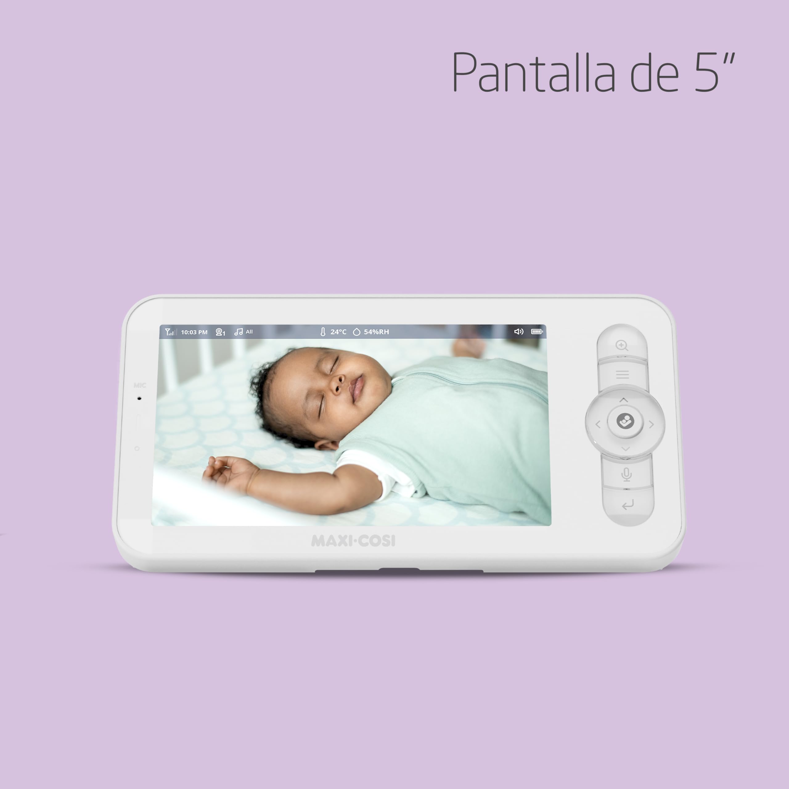 Maxi-Cosi See Pro, Vigilabebés con Cámara Inteligente, Traductor de Llanto, Baby Monitor, Detección Automática de Movimiento, Vídeo Ultra HD (2K), Pantalla de 5", parte de Maxi-Cosi Connected Home