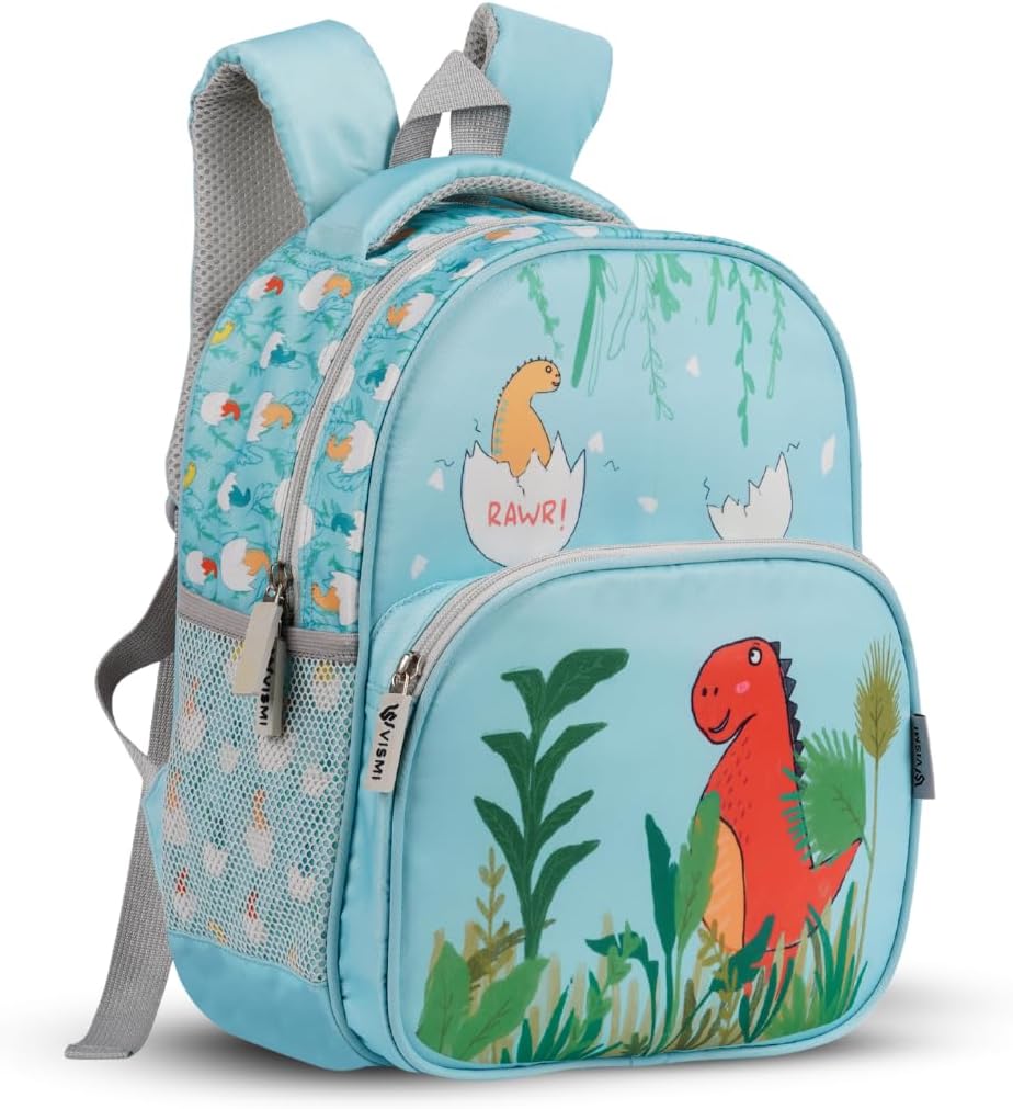 VISMIINTREND 12" Preschool School Bag for Kids Boys and Girls | Unicorn | Dinosaur | Astronaut | Mermaid | Shark | Evil Eye | Bag for Boy | Backpack for Girl | Daypack | Nursery | Kindergarten |