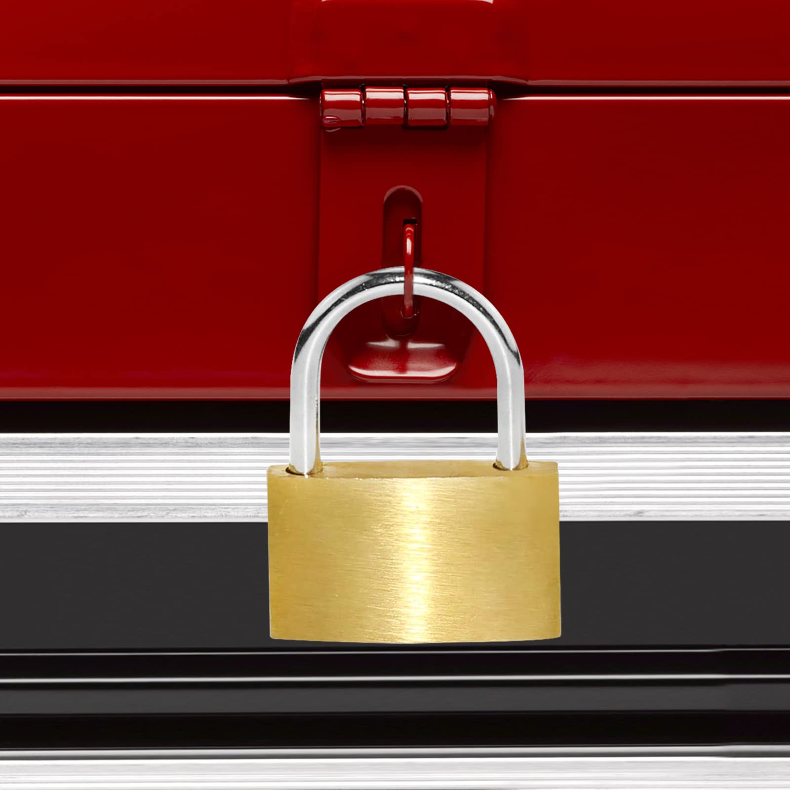 Sencys Hangslot met sleutel - Staal voor koffer of kluisje - Behuizing 30mm