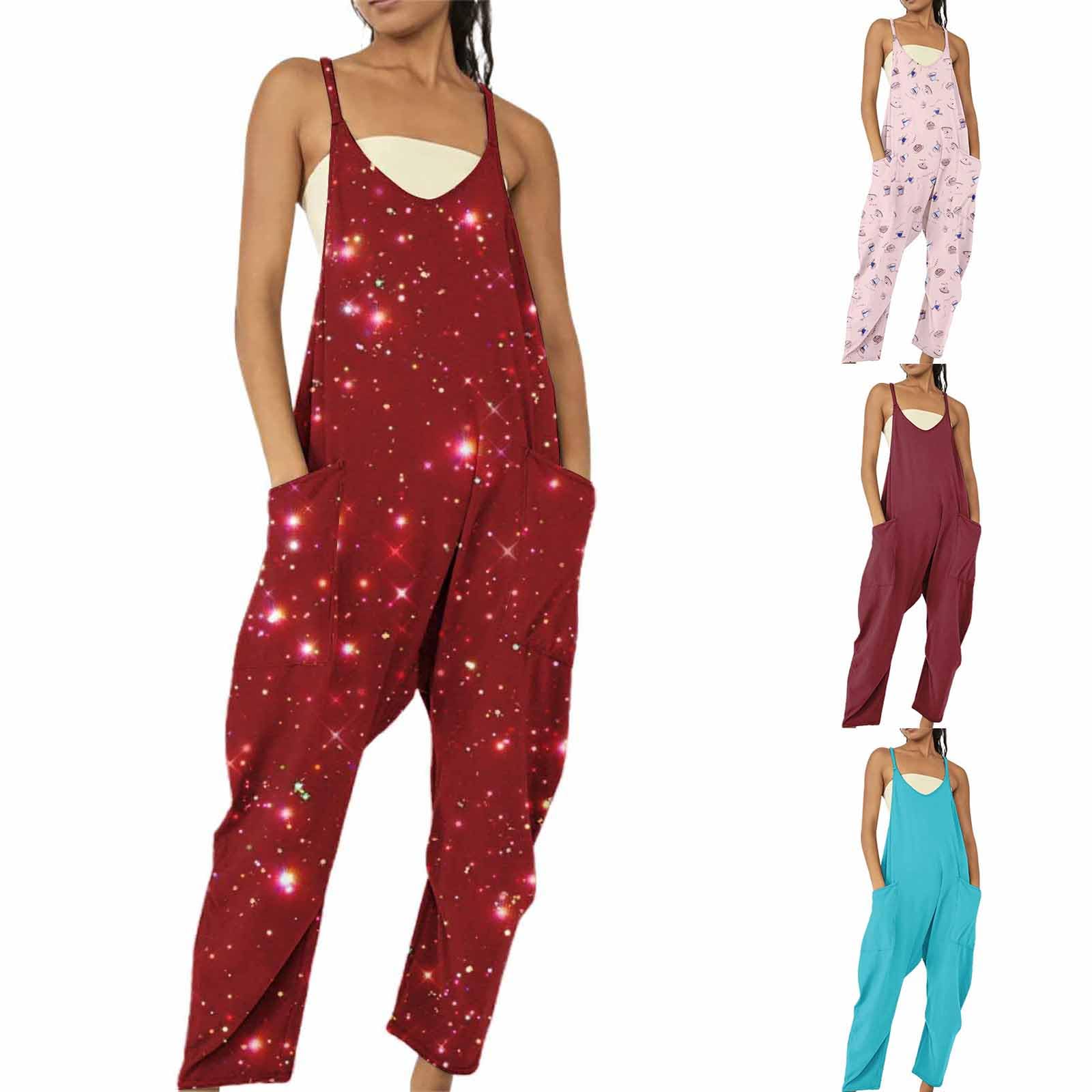 Peto para mujer, de verano, ligero, holgado, informal, con bolsillos
