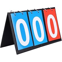 Table Top Scoreboard Flipper, Portable Waterproof Scoreboard Scorekeeper, Flip Sport Score Counter for Football, Basketball, Table Tennis 3 Digital