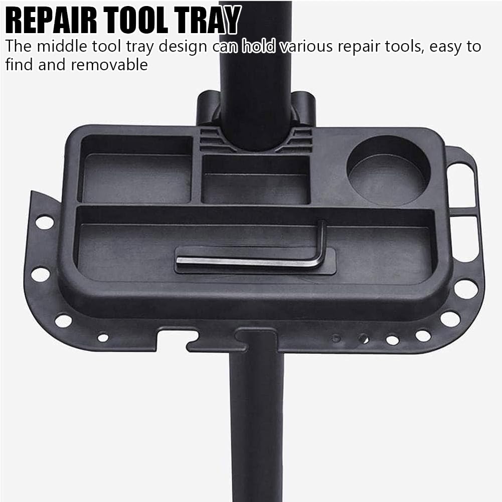 Portable Bike Repair Stand, Bicycle Stand Maintenance Workstand, Clamp Workbench Work Stands for Bicycle, Height Adjustable, Foldable Mechanic Repair Rack, Professional E Bike Repair Stand