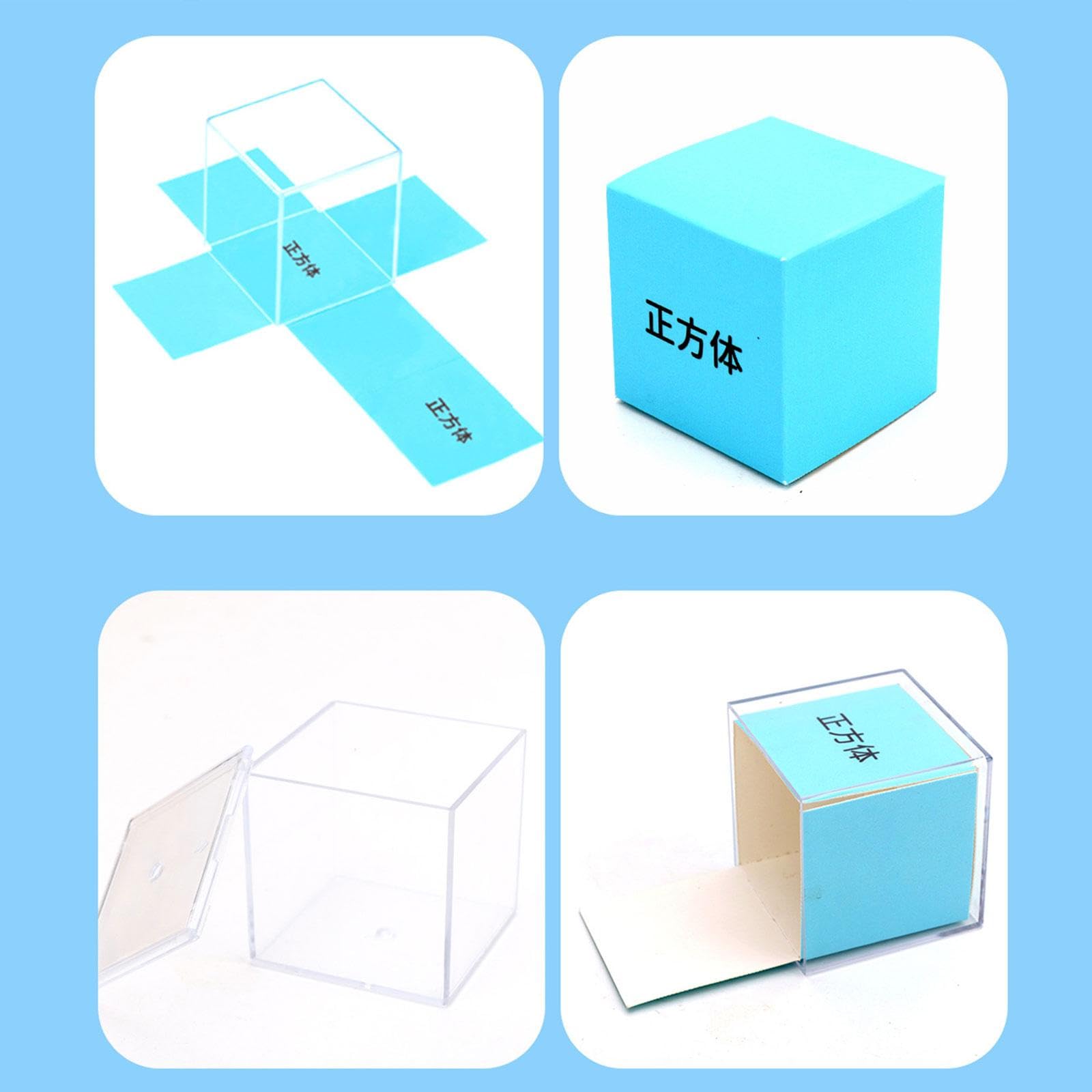 Oshhni 20 pezzi di forme 3D, solidi geometrici, set di blocchi geometrici, multicolore, materiale didattico per la matematica per la scuola elementare