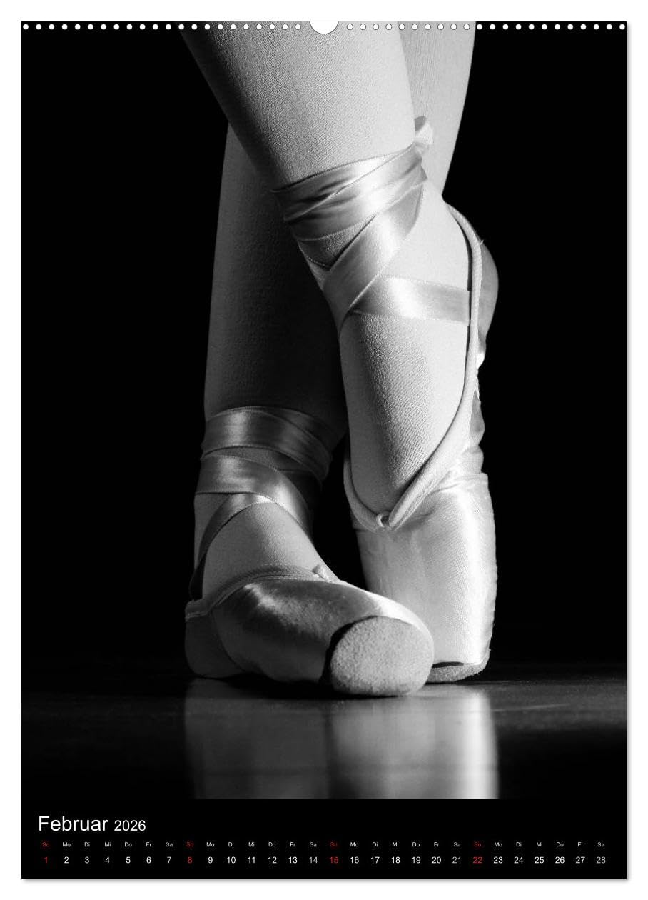Ballett Schwarzweiss (hochwertiger Premium Wandkalender 2026 DIN A2 hoch), Kunstdruck in Hochglanz