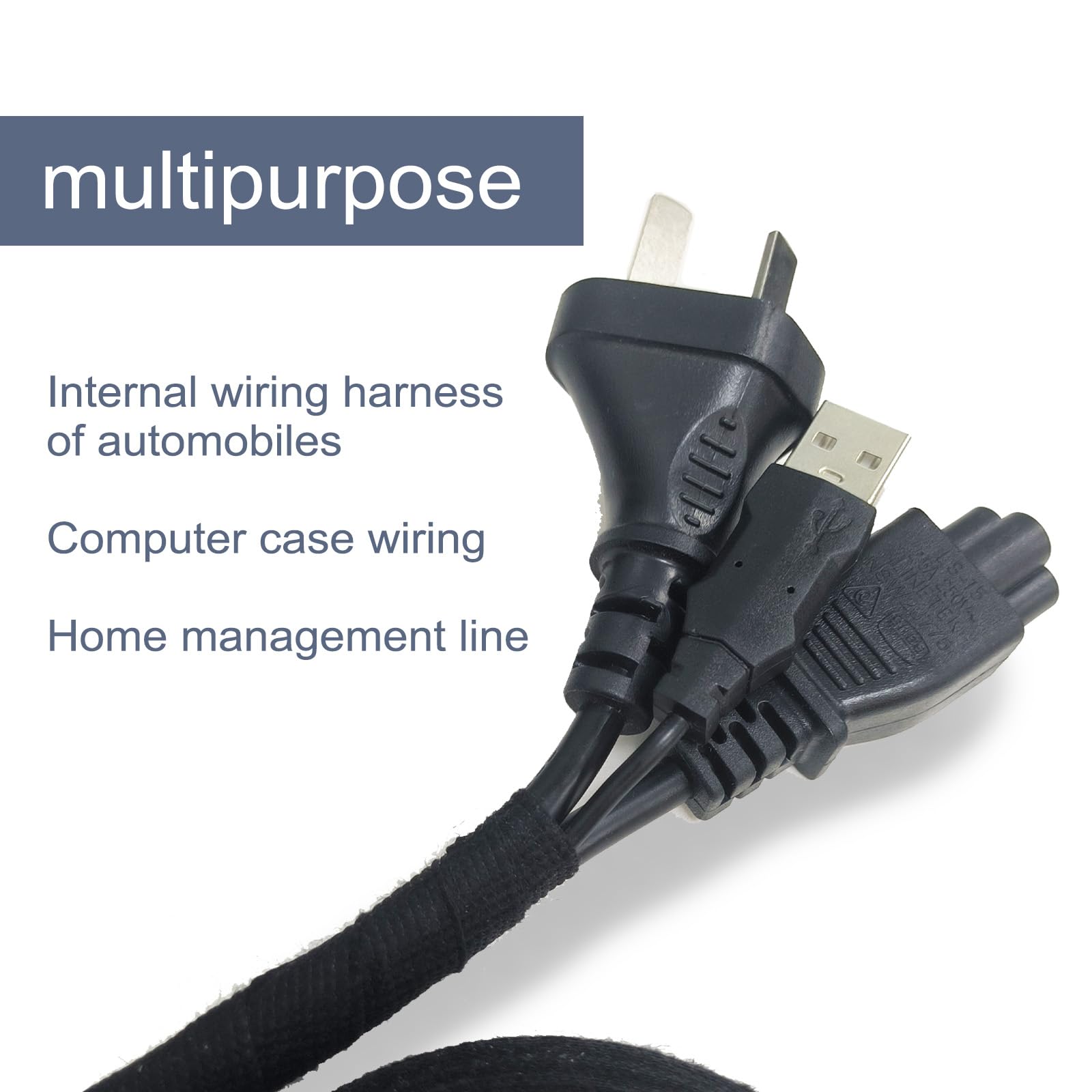 WELSTIKK 10 rollos de Cinta aislante cables eléctricos - 19 mm x 15 m - Cinta negra para cables, Cinta eléctrica para arneses de automoción