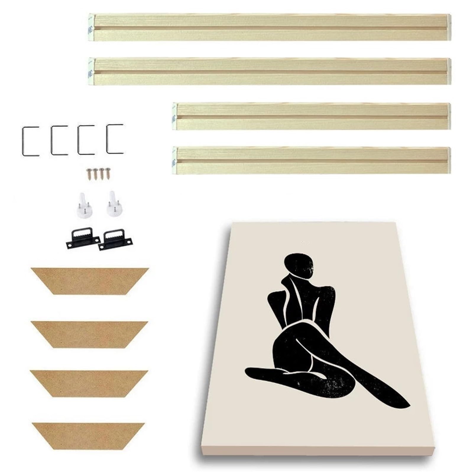 MDSIOKHJ Canvas Stretcher Bars Large 50x70 60x90 70x100 Canvas Frame Wooden Photo Oil Painting Diamond Frames Wall Art Diy Poster(Width60cm,Length 90cm)