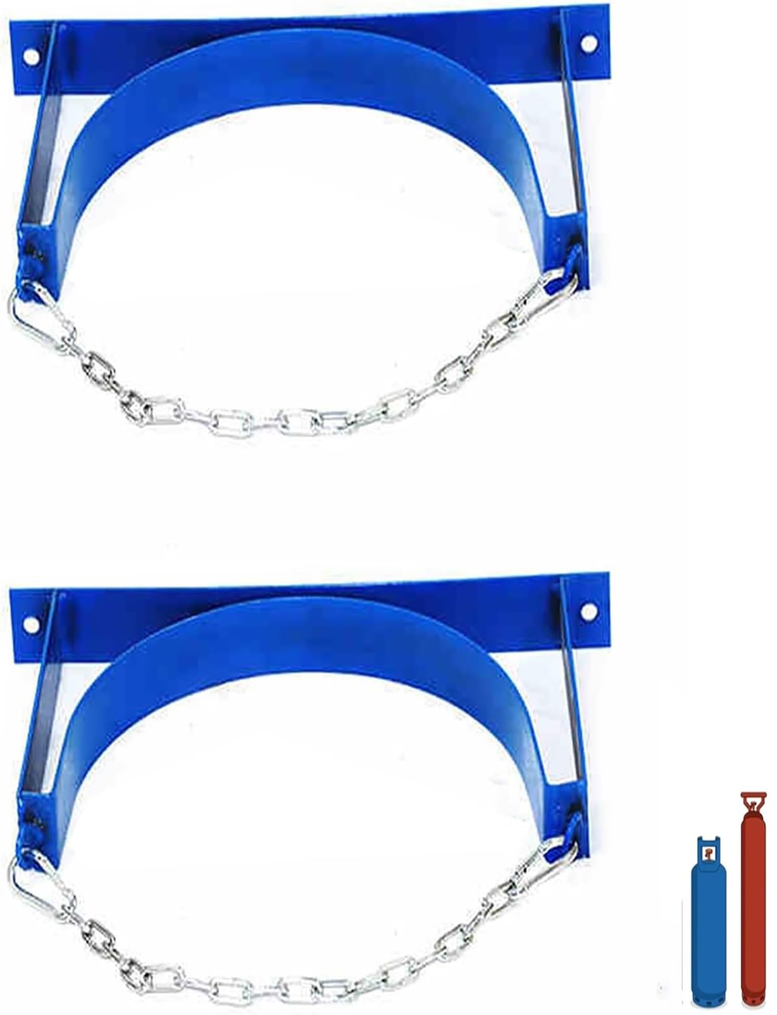 Estante de Acero para Cilindros de Pared, Soporte de fijación Ajustable para Laboratorio y fábrica, Armario Duradero para Almacenamiento de Cilindros (95 x 20 cm/37,4 x 7,9")