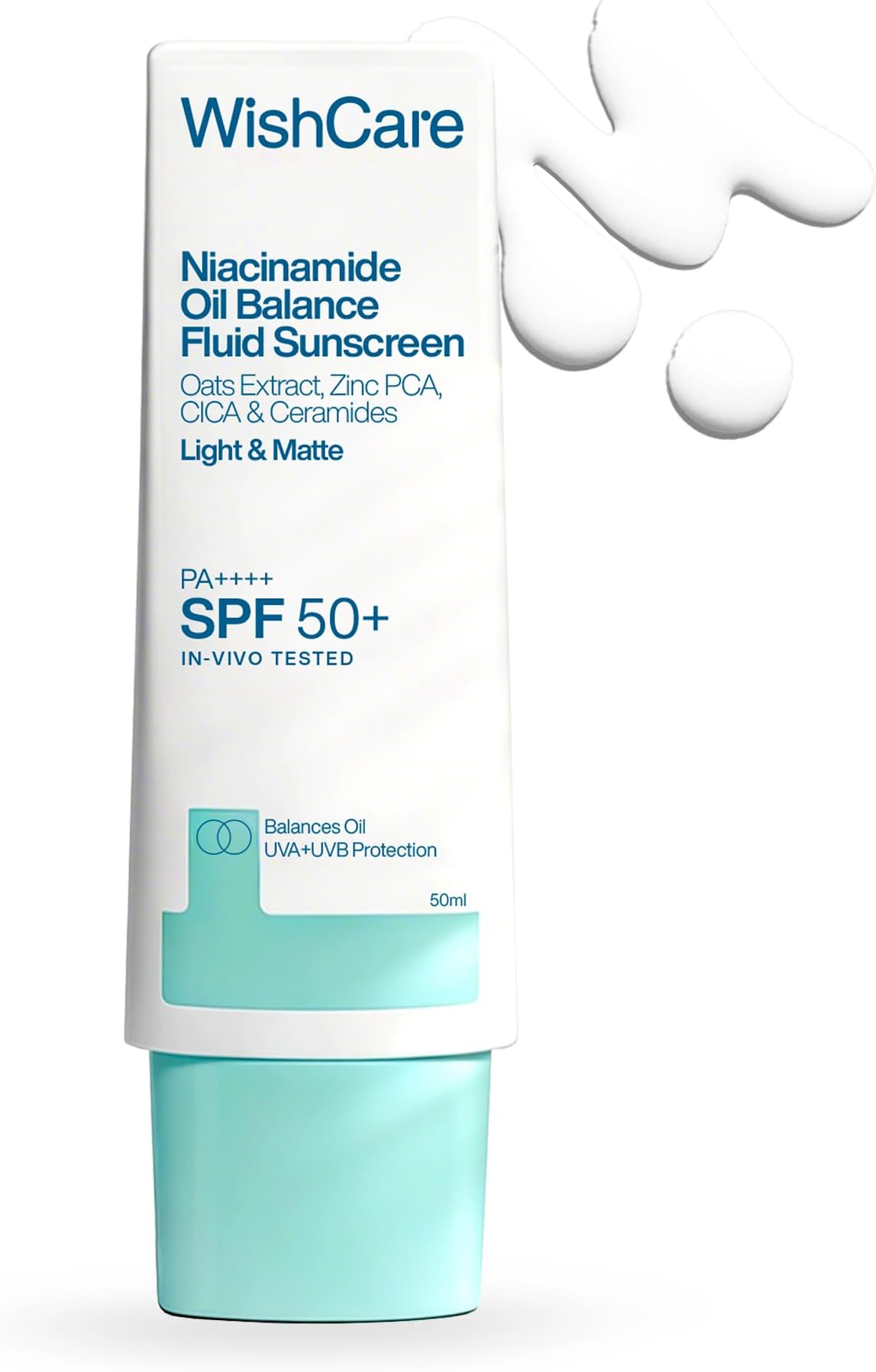 WishCare 5% Niacinamide Oil Balance Fluid Sunscreen with SPF 50 PA++++