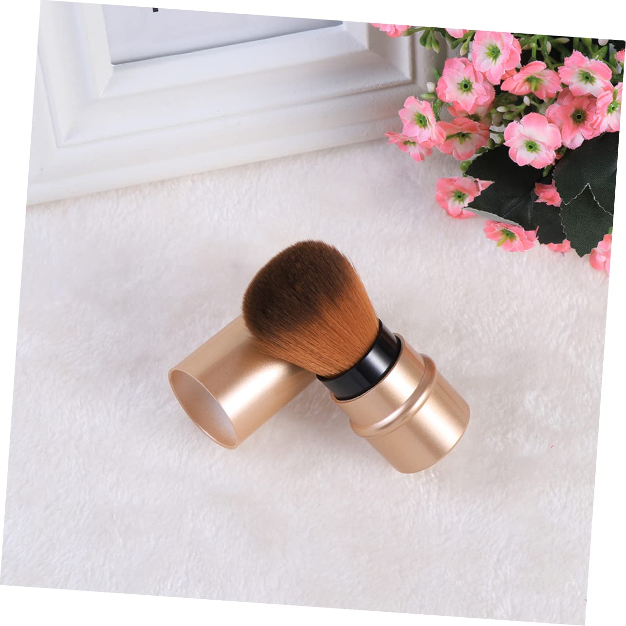 FRCOLOR Retractable Foundation Brush Set 3pcs Makeup Brushes Natural and Blended Finish Professional Makeup Tool Fashionable Design