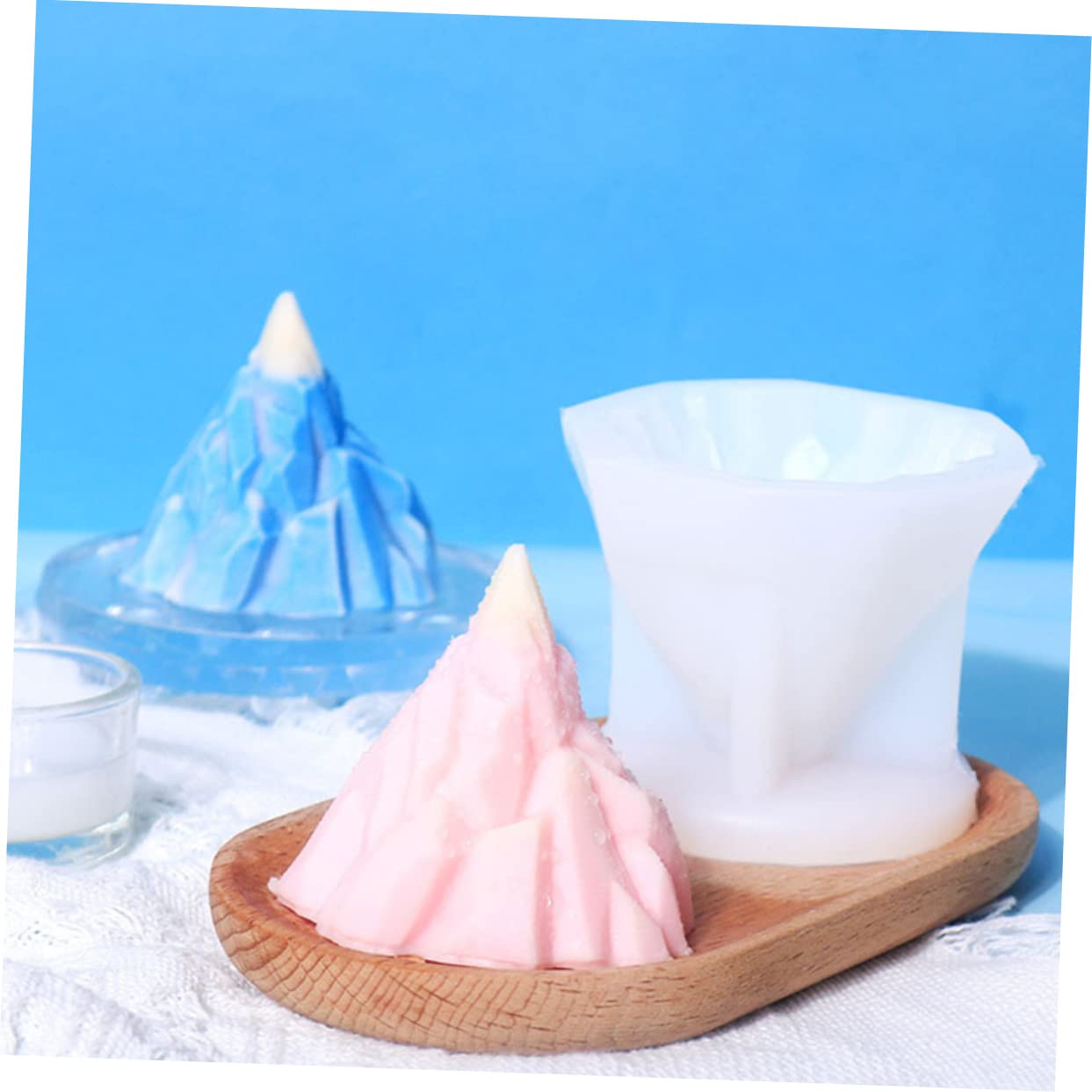 ARTIBETTER 5 Pezzi Stampo Silicone per Ghiaccio e Profumate Antiaderrente e Facile da per Creazioni Fai da Te Compleanni Soaps e Decorazioni Artigianali