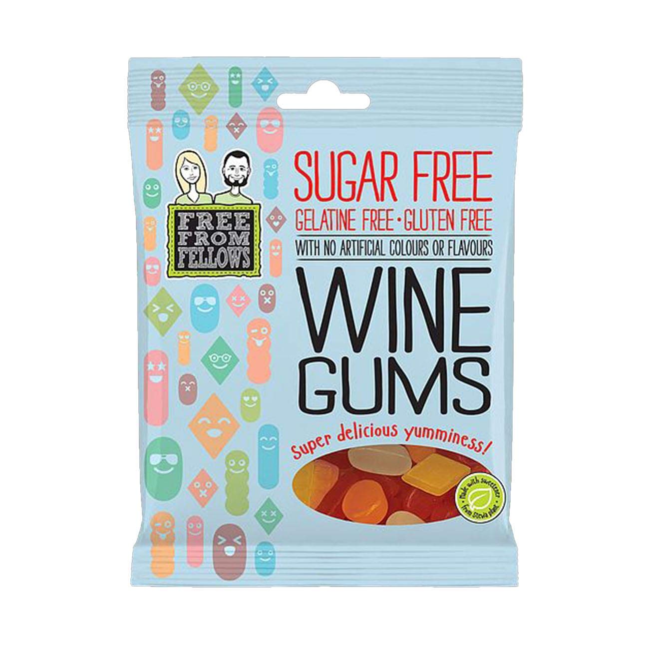 3 x Free From Fellows Sugar Free Wine Gums Sweets 3.5oz