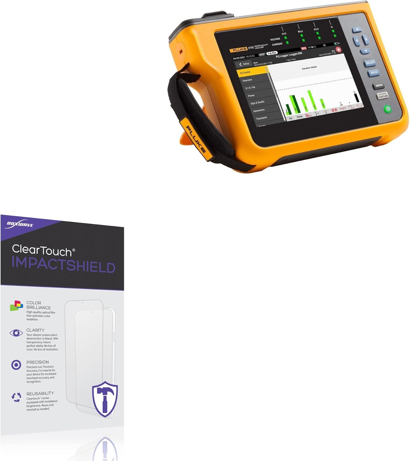 BoxWave Screen Protector Compatible with Fluke 1770 - ClearTouch ImpactShield (2-Pack), Impenetrable Screen Protector Flexible Film