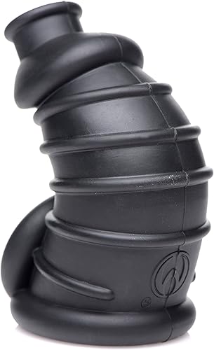 Miniatura 6 de Master Series Jaula de castidad de silicona de cámara oscura, negro (AG722-negro)