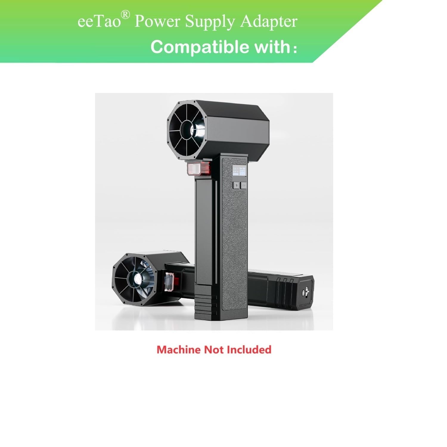 eeTao 16.8V Replacement Charger Compatible with TURBOFAN Model:TF64 Turbo Dryer Blower for Cars 14.8V 4000mAh Battery DC16.8V Power Supply Adapter Cable Cord