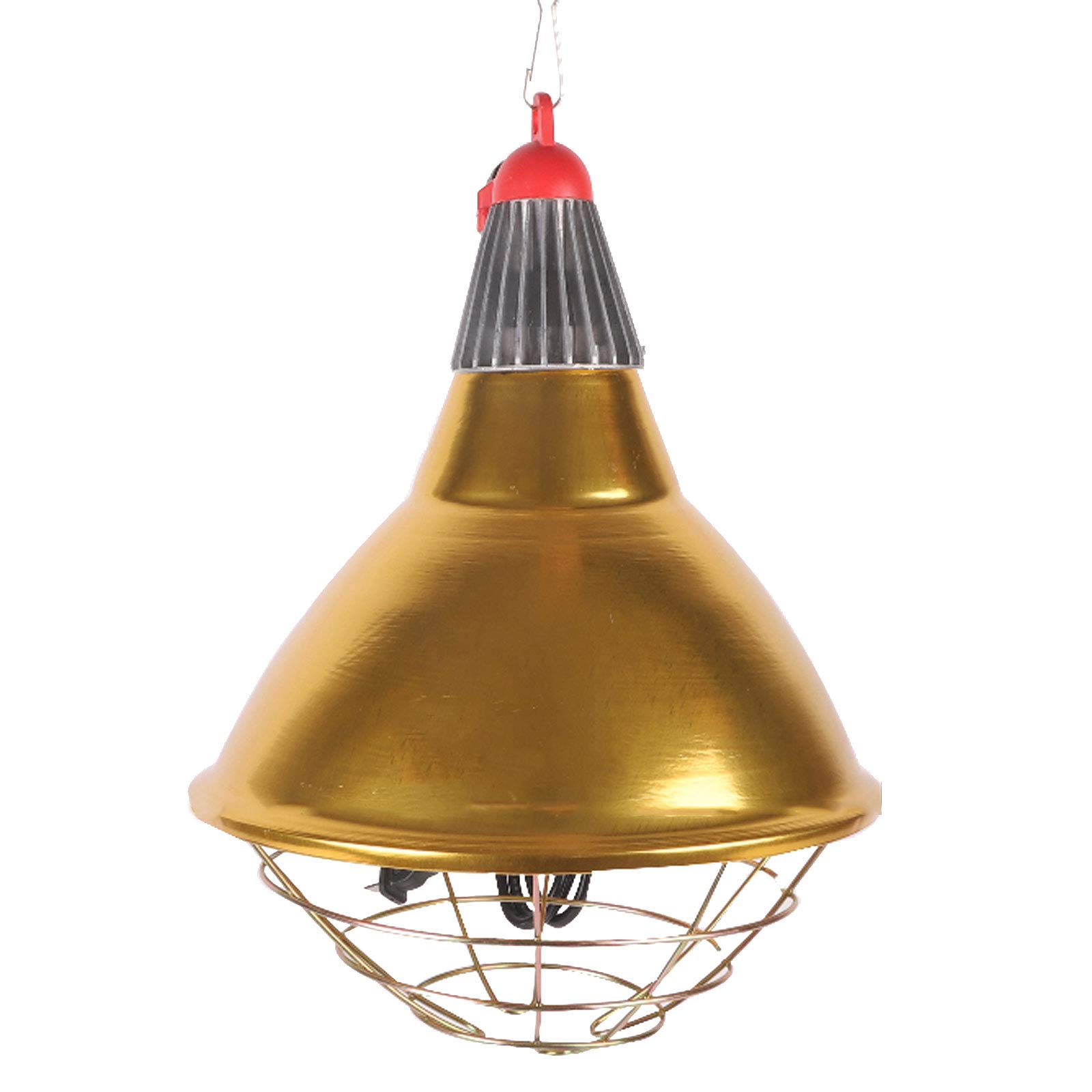 Lámpara de calor para cachorros, lámpara de calefacción de cultivo para granja de cerdos, temperatura ajustable, luces de calefacción en invierno de aleación de aluminio + bombilla de calor infrarroja