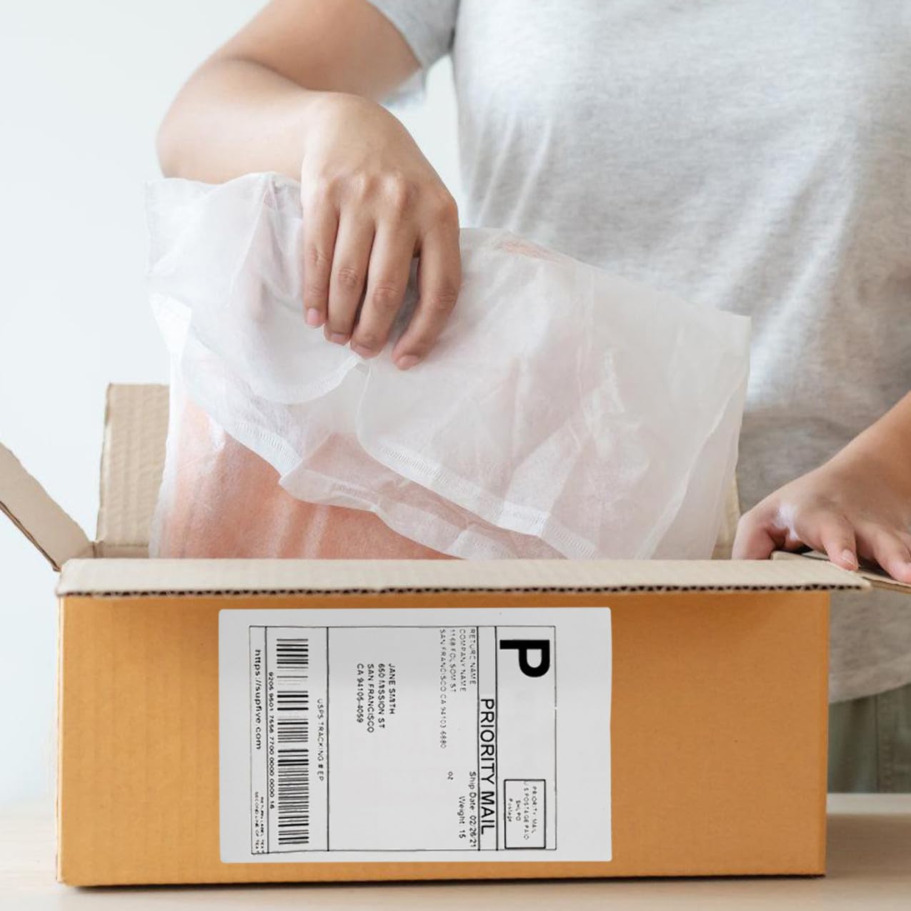 Etichette Postali Grandi 500 Pezzi Carta Per Stampante Termica Compatibile Con Stampante Zebra 4x6 Pollici Adesivi Per Spedizione