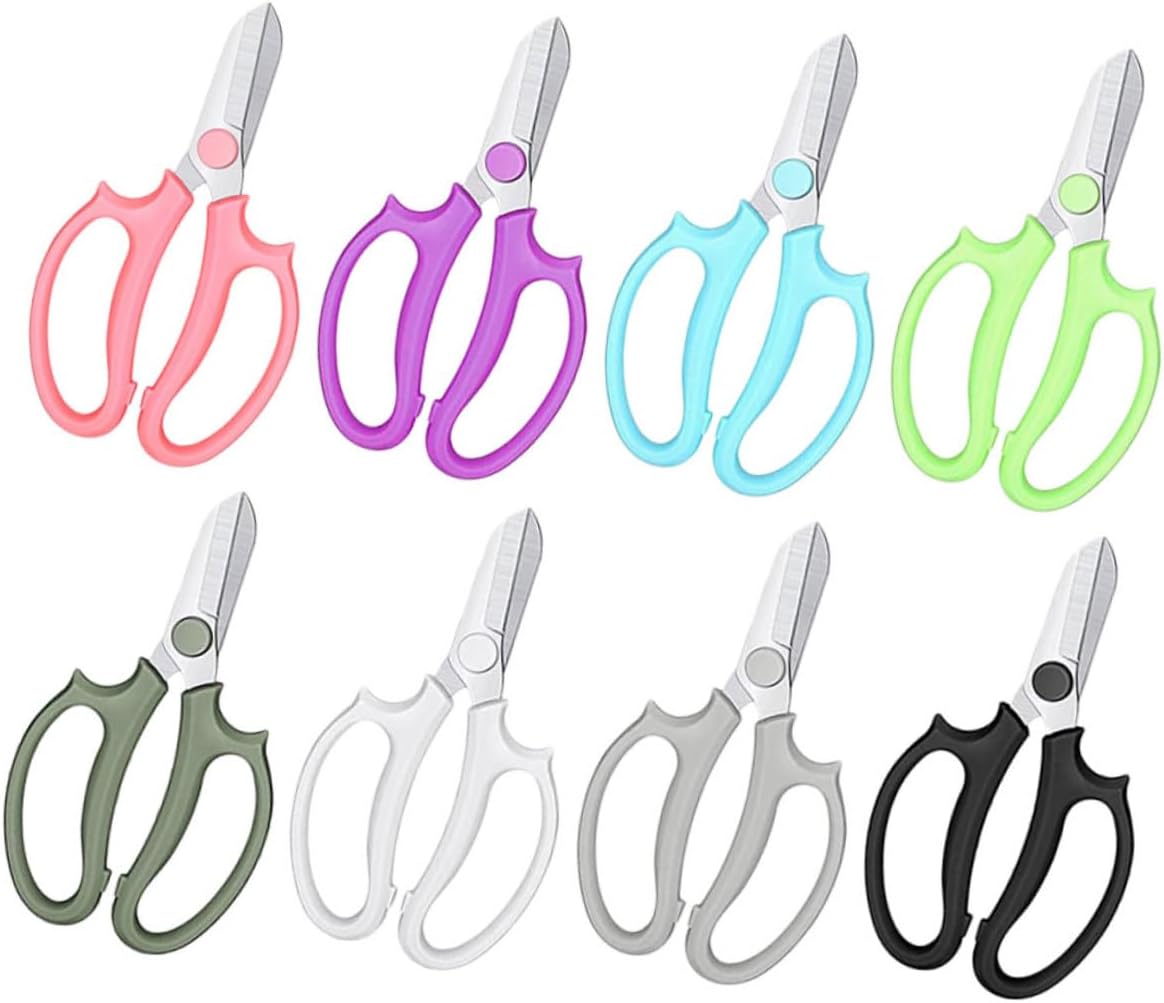 8pcs Floral Shears Lightweight Gardening Pruners for Flower Arranging Trimming Fruit Picking Durable for Home and Garden Use