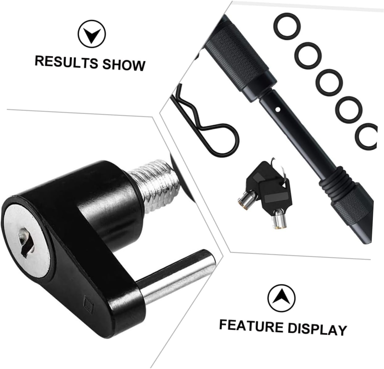 2sets Trailer Hitch Lock Set Coupler Locks for Secure Towing Easy to Use Fits Standard Receivers for Trailers and Rvs