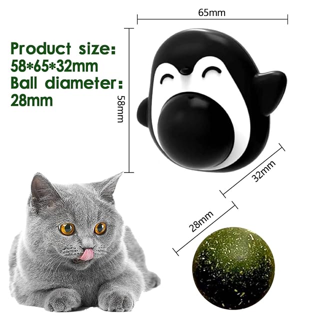 Foto 4 de 7 de Unnderwiss Bola Catnip Juguetes para Gatos Pelota interactiva para Gato Una Bola de Hierba gatera Que Gira…