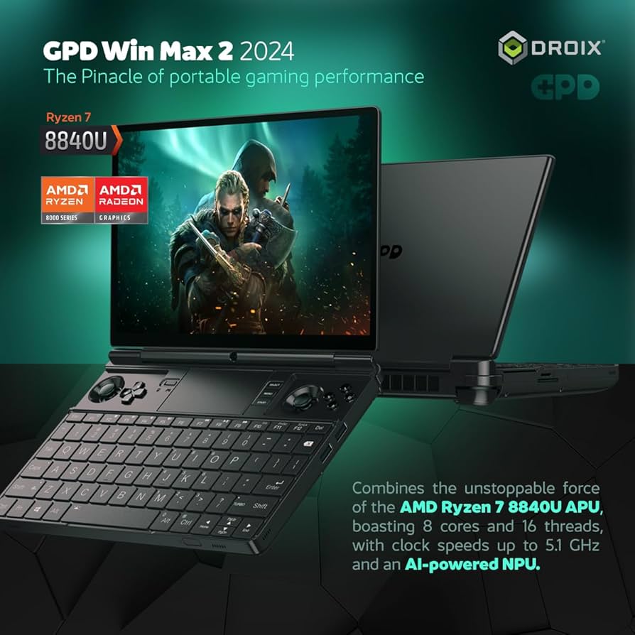 Windowsノート本体 GPD Win MAX2(2024) Ryzen7 8840U 32GB 2TB Amazon.com: GPD Win MAX 2 2024 Handheld Gaming PC with AMD