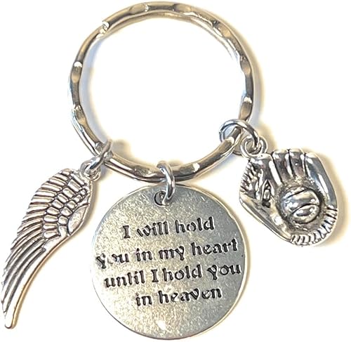 Miniatura 3 de I Will Hold You in My Heart Until I Hold You in Heaven Angel Wing Memorial Loss of Loved One Bat Ball Team Sports League Bases Home Run Coach Player
