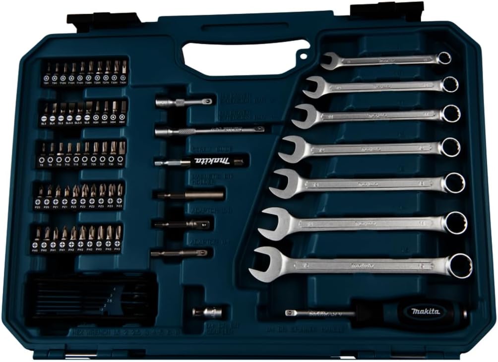 Makita E-06616 120 Piece Maintenance Set Blue/Black