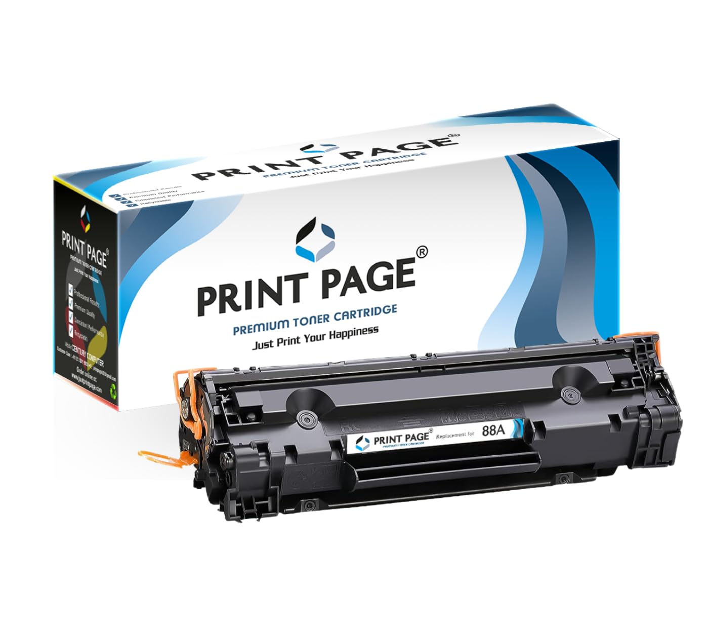 Print Page 88A Toner Cartridge Compatible for LJ Printer P1007, P1106, P1108, P1008, M1213nf MFP, M1136 MFP, M126nw MFP, M1218nfs, M128fw MFP, M128fn MFP, M226DW and M226DN (1 pcs)