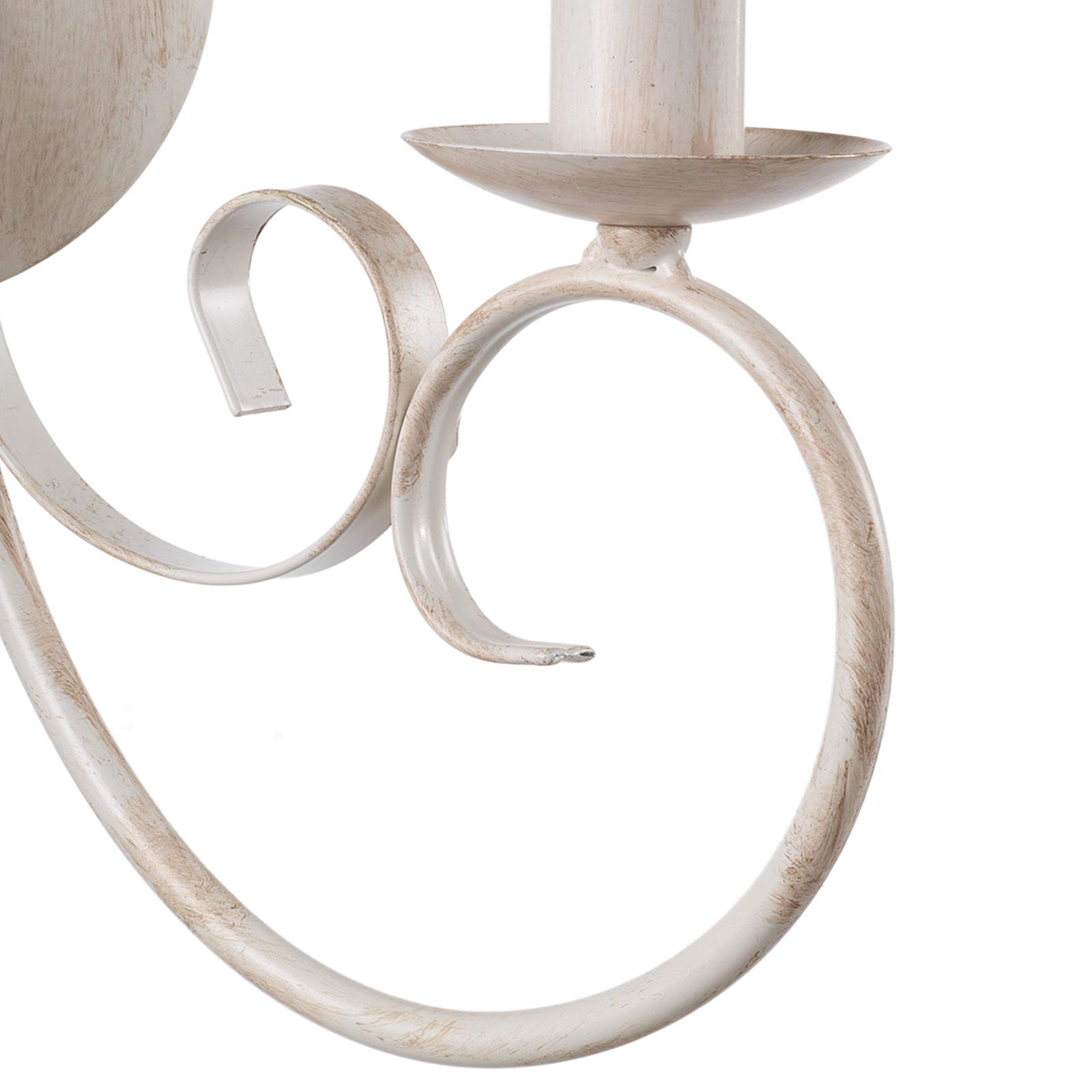 ONLI - Applique murale 2 bras en métal blanc vieilli