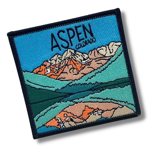 Aspen Maroon Bells Embroidered Travel Patch for Clothing