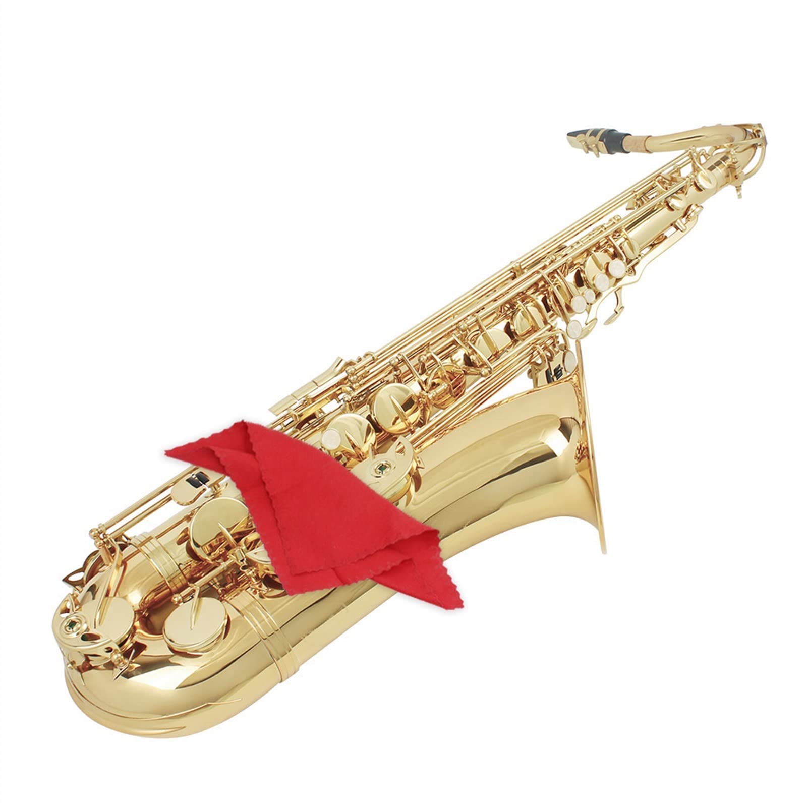 TSTS SIB Sassofono Tenore Ottone Laccato Oro B Piatto Strumento Musicale A Fiato con Custodia Kit Sassofono (Color : Gold)