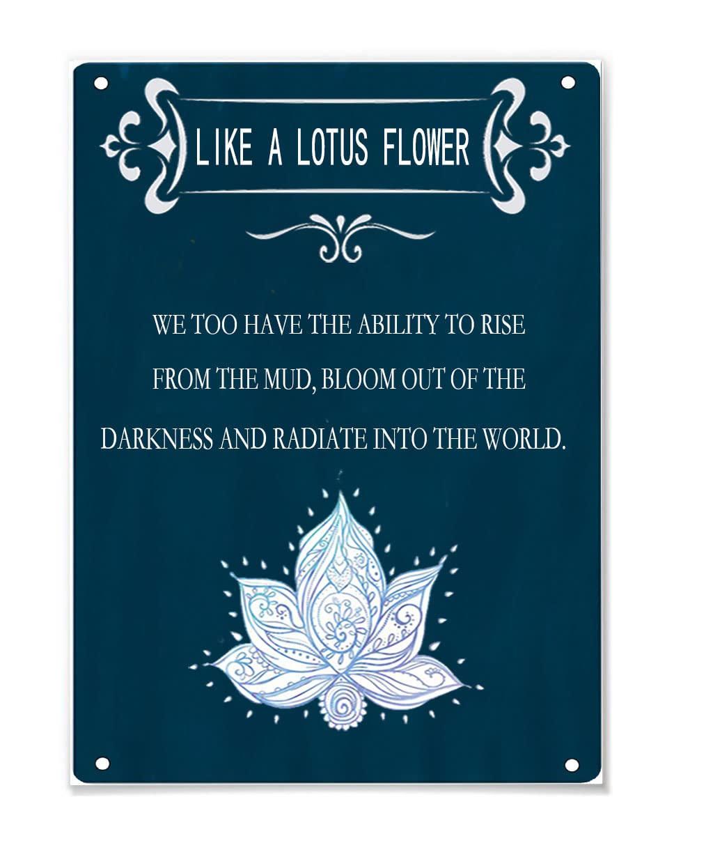 Kwqdozf As Pic Vintage Metal Tin Sign Lotus Flower Wall Art For Home Kitchen, 8X12 Inch