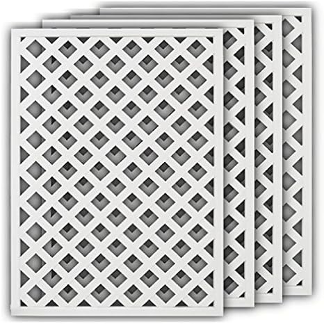 Amazon 4枚セット 人工木 ラティス フェンス 1290 10 900mm ホワイト Aks 211 Jj Prohome Diy 園芸 ガーデニング 人工木 防腐 雨に強い 垣 ガーデンフェンス ラティス