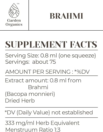 Miniatura 2 de Brahmi Extracto de tintura natural sin alcohol, refuerzo del sistema inmunológico, gotas líquidas hechas de hierba seca 100% Brahmi (Bacopa