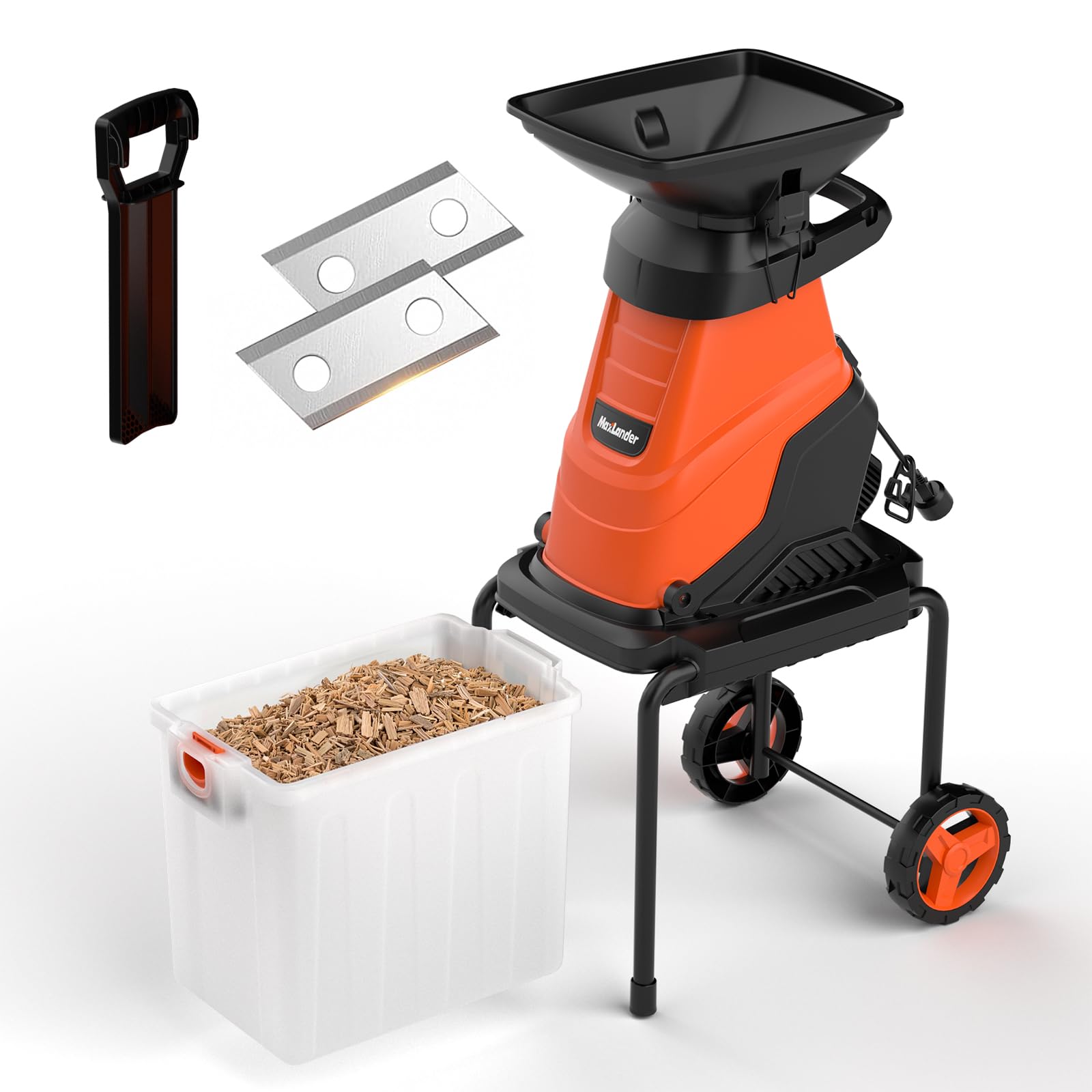 MAXLANDER 15-Amp Electric Wood Chipper Shredder WR3004