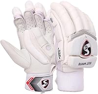 SG Test White Cricket Batting Gloves Mens Right Hand - Superior Protection, Comfort & Grip