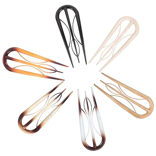 6pcs U-shaped French Hair Pins for Women Vintage Prong Forks