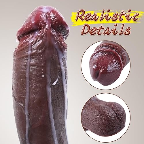 Miniatura 2 de Realistic Brown Dildo Feels Like Skin, 8.66in Silicone Dildos with Strong Suction Cup, Gay Dildo, Anal Dildo Sex Toys for Couples Male & Female &