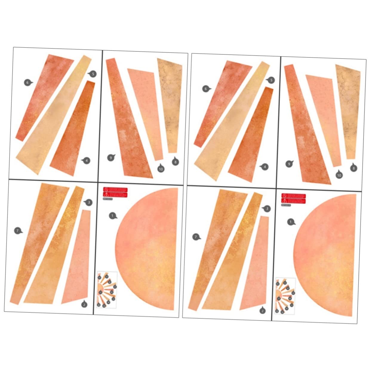Stickers muraux soleil PLAFOPE en PVC pour chambre d'enfant | Lot de 2