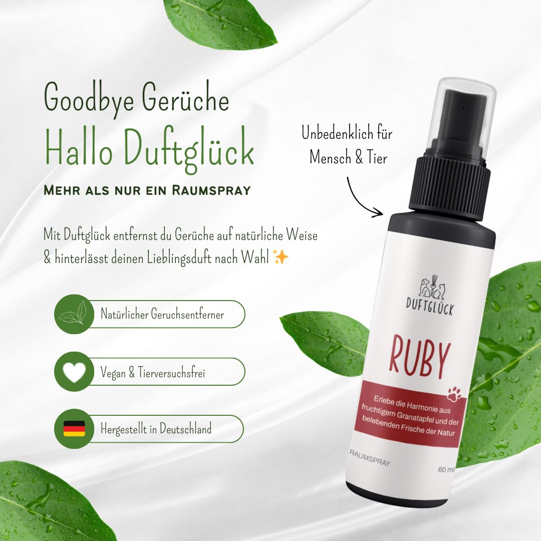 Geruchsneutralisierer Lilly - Neutralisierungsspray Hunde und Katzen Gerüche I Katzenurin Geruchsentferner I Raumspray gegen Hundegeruch I Duft: Lavendel & Bergamotte I 60ml