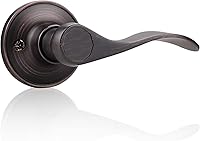 Vista 26 de Probrico 2 Pack Dummy Door Lever - Wave Handle Right Hand, Non-Turning Pull Black, Easy Installation Pull Only Lever Set for Laundry Room, Hallway