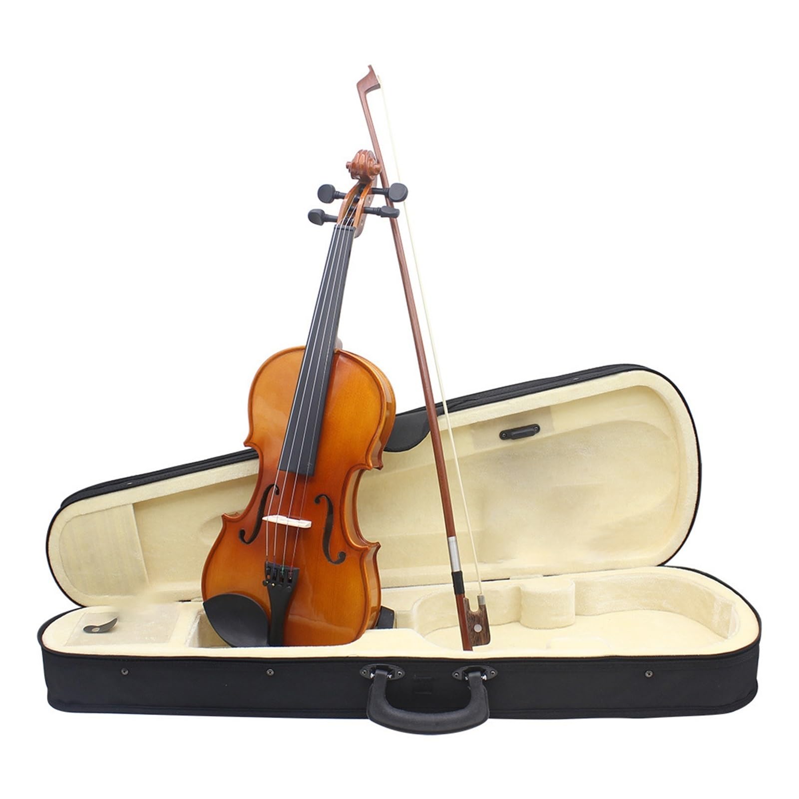 Violín Con Patrón De Arce Y Parte Trasera De Madera Maciza Tamaño Completo Para Práctica De Principiantes Instrumento De Violín(1/8)