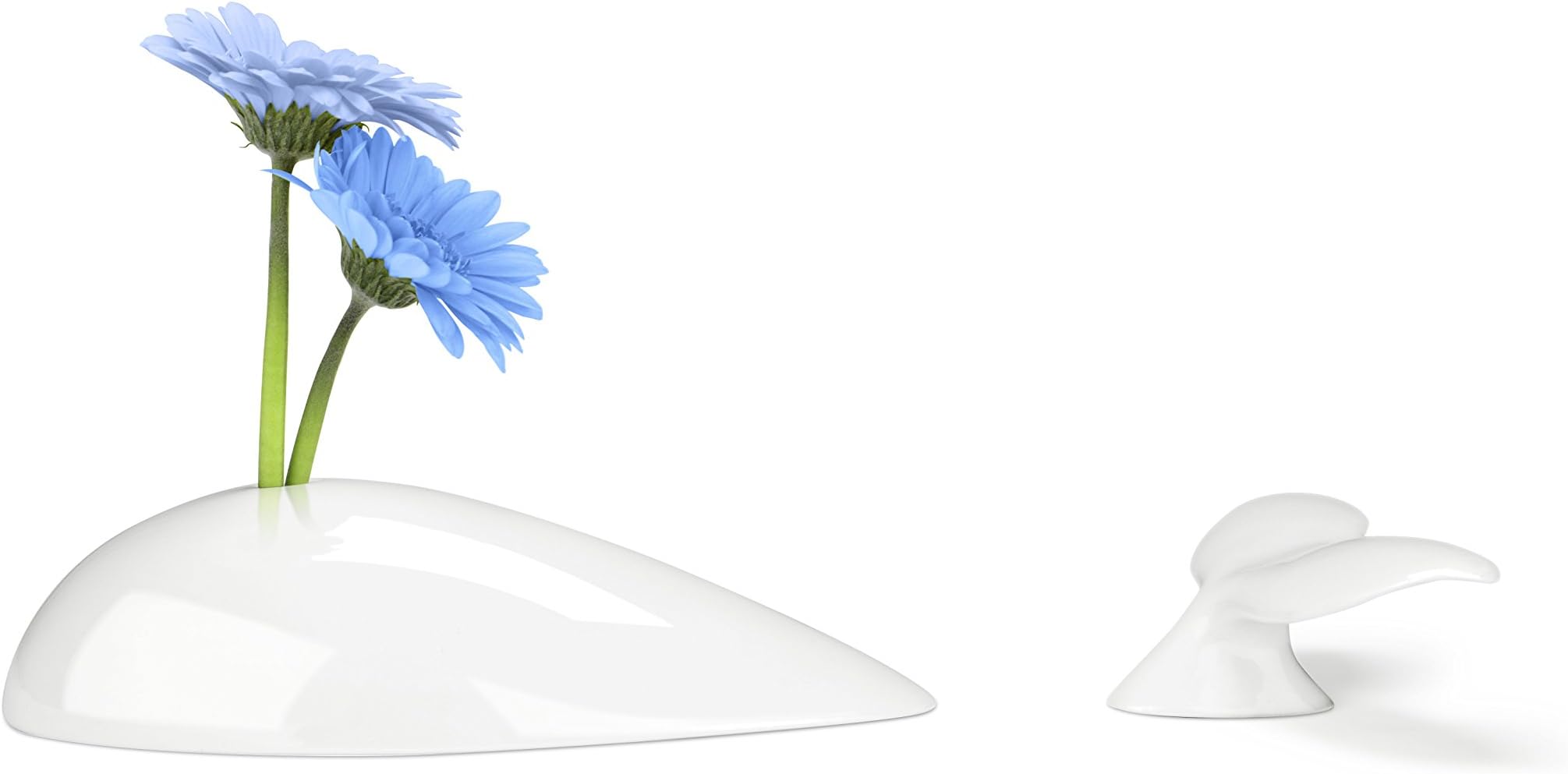 Thabto Mobi Whale Flower Vase, White