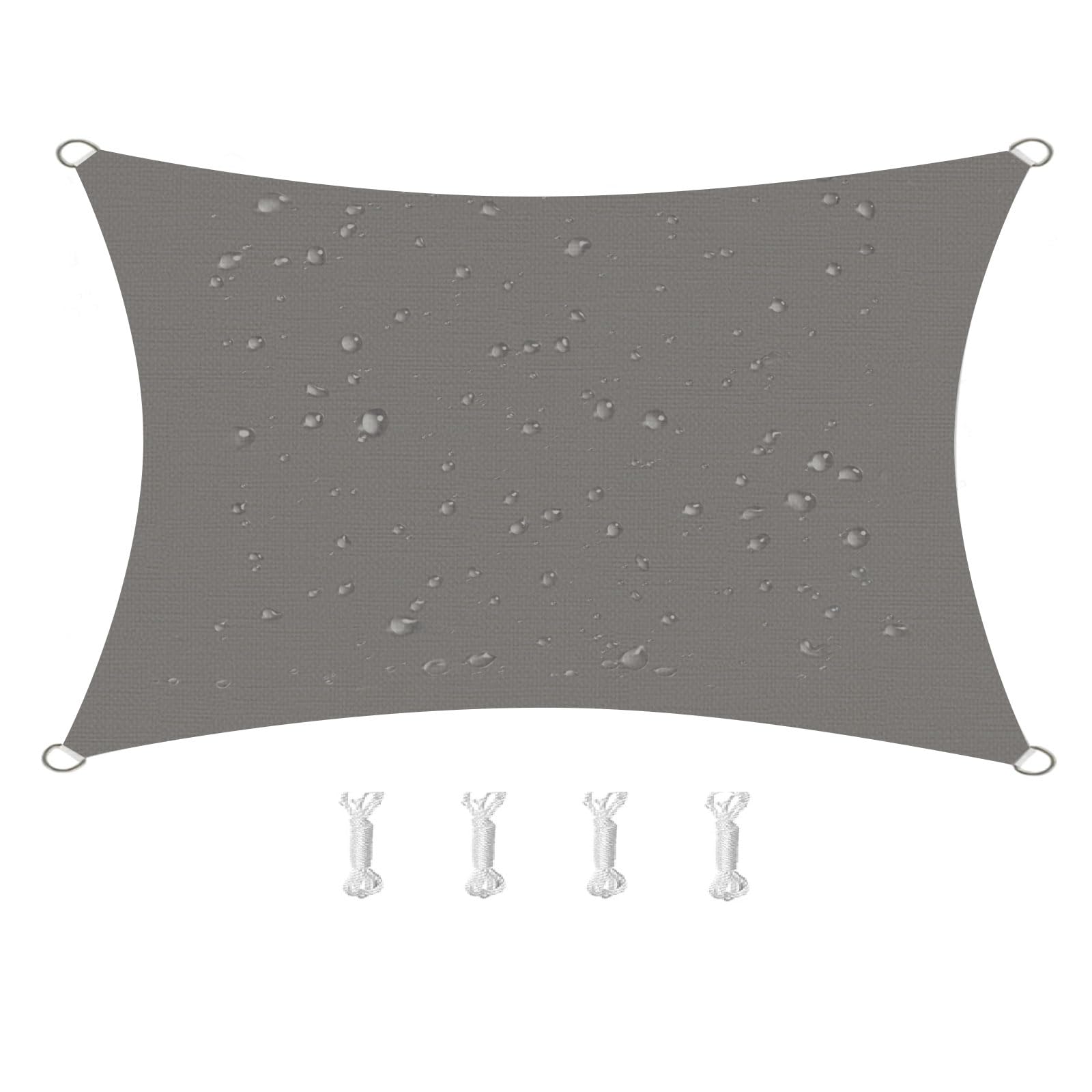 HOMPER 6.5' x 10' Sun Shade Sail Waterproof Sun Shade Sails Canopy Effectively 95% UV Block, Oxford Fabric, for Patio, Balconies, Lawn Garden, Party, Outdoor Activities